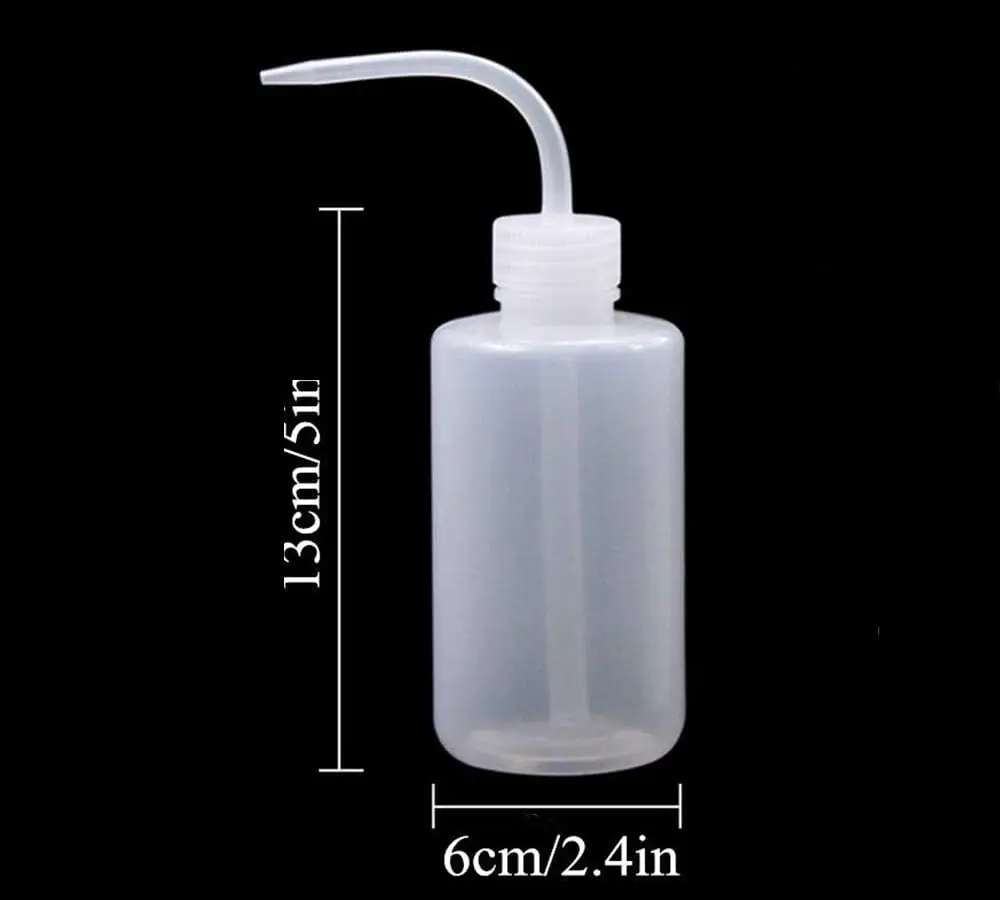 2pcs 250ml/8oz Lightweight Economy Plastic Squeeze Wash Bottles, Narrow Mouth Safety Bottles with Scale Labels for Medical Succulent Watering & Cleaning