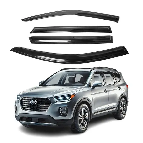 Fits Hyundai Santa Fe 2013-2018 Side Window Visor Sun Rain Deflector 2mm-thick