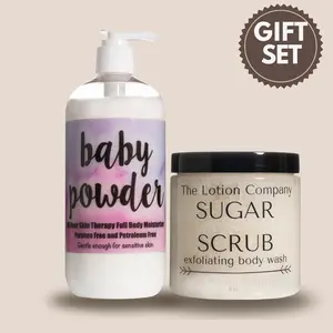 COMBO PACK: Body Lotion + Sugar Scrub Duo – The Lotion Company – Perfect Gift Idea