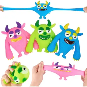 3pc Monster Squishy Fidget Toys – Stretch, Squeeze & Squish Stress Relief | Fun Action Figures for Boys & Kids | Valentine's & Easter Gifts – Sensory Toys for Kids – So Fun