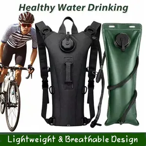 Hydration Backpack with 3L Water Bladder,Lightweight,Breathable,Water-Resistant,Adjustable Straps,Leak-Proof,Bike Water Bottle for Hiking and Cycling