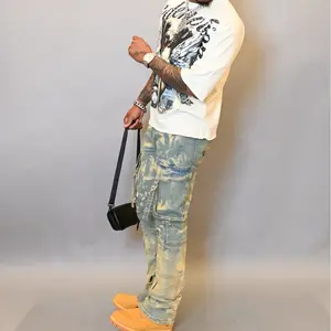 Bleached Cargo Jeans