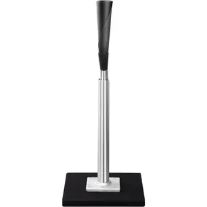 Batting Tee for Baseball/Softball,  Hitting Tee with Handrolled Rubber Top, Stem,Metal Base,Easy Setup Baseball Tee Height Adjustable 24-46 inch for  and Adults