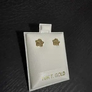 10K Gold Star Stud Earrings – 6.1MM