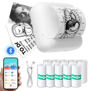 tenwin 2-Inch Wireless Sticker Printer - Inkless Bluetooth Thermal Transfer Printer, Portable Handheld Device for Study Notes, Journals, Birthday Gifts for Kids