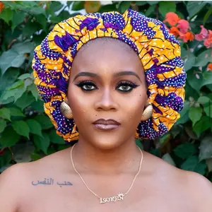 DIERA STONED Ankara Bonnet with SatinBand & Lining - High-Quality Headwear