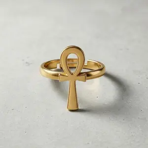 The Key of Life: Handmade Ankh - Adjustable Ring