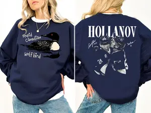 Stupid Canadian Wolf Bird Shirt, Team Hollanov Tee, Hockey Romance LGBT Hockey Fan Gift, Heated But Devote Movie Sweatshirt