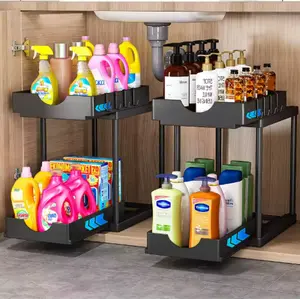 2-Tier Under Sink Organizer – Adjustable Kitchen Cabinet Storage Rack