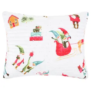 Gnome for the Holidays White Standard Sham
