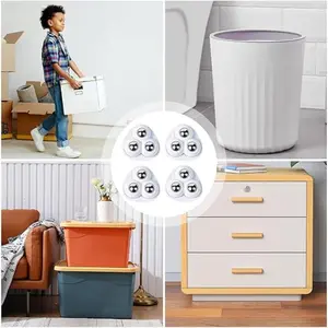 Self-Adhesive Roller Set, 360 Degree Rotating Mini Universal Wheel Group, Appliance Rollers, with 3 Stainless Steel Balls