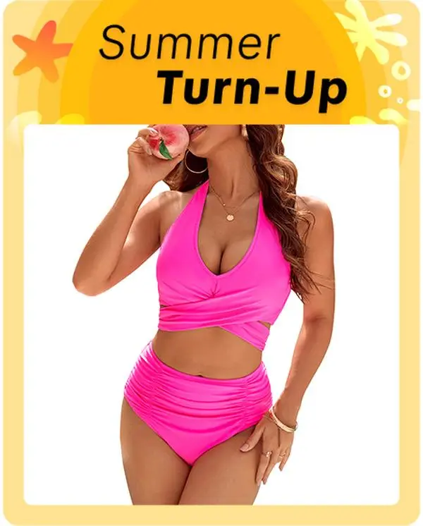 Blooming Jelly Womens Tummy Control Bathing Suits Modest High Waisted Bikini Sets Cute Halter 2 Piece Swim Suit 2024 Full Coverage Swimsuits Tankini O