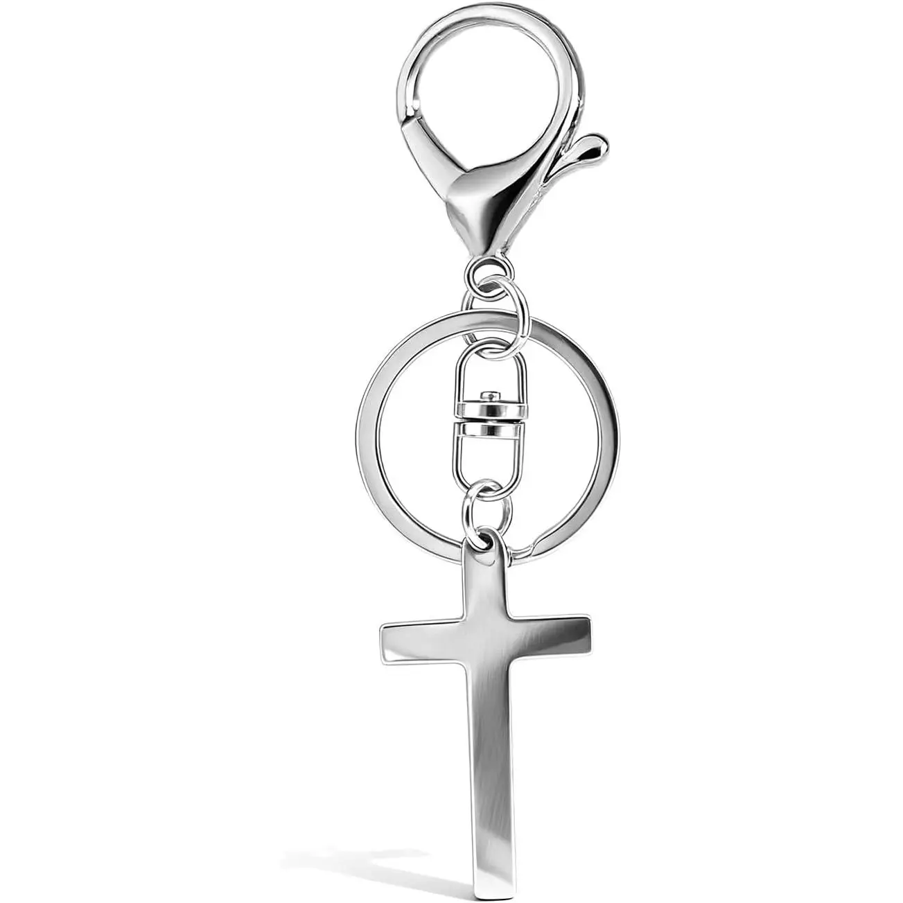 Veliora Gift B Cross Keychain for Women Gold Christian Faith Bag Charm Purse Charms for Handbags Purse Wallet Accessory Prayer Gift