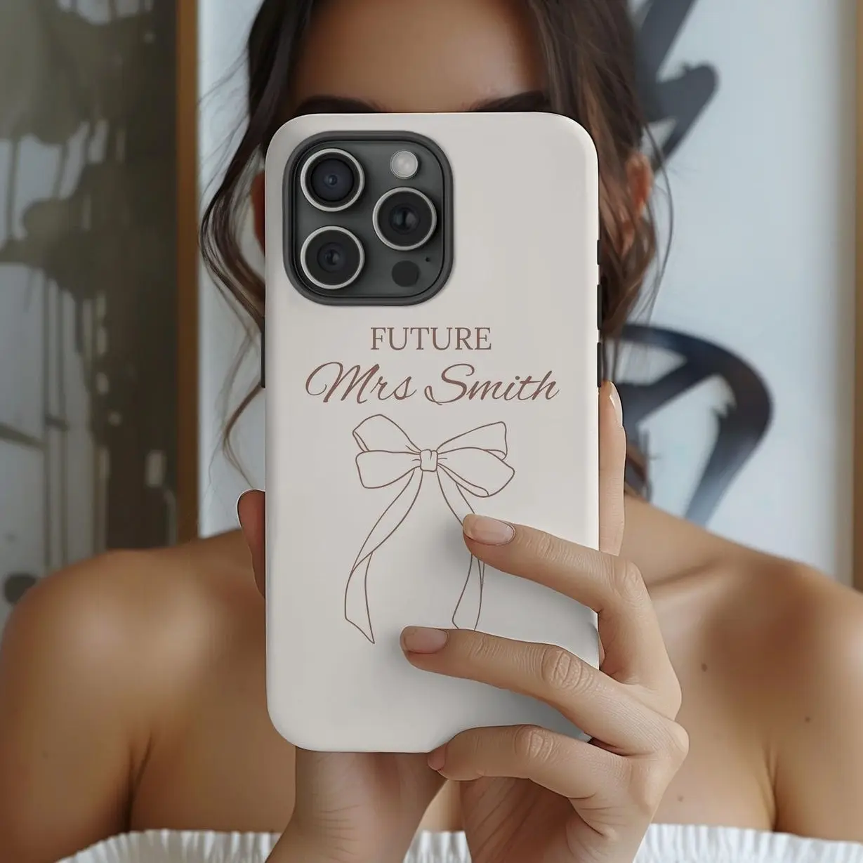 Customized future Mrs phone case, Personalized bridal shower iPhone cover, Bride to be Samsung galaxy, Wedding accessory, Engagement day