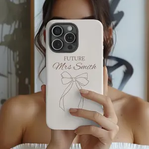 Customized future Mrs phone case, Personalized bridal shower iPhone cover, Bride to be Samsung galaxy, Wedding accessory, Engagement day