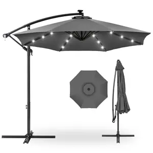 Best Choice Products 10ft Solar LED Offset Hanging Outdoor Market Patio Umbrella w/ Adjustable Tilt Best Choice Products 10ft Solar LED Offset Hanging Outdoor Market Patio Umbrella w/ Adjustable Tilt