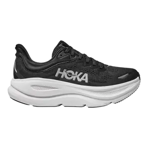 HOKA Bondi 9 Women's Running Sneakers Black/White with Plush Cushioning & Durable Outsole for Long-Distance Comfort