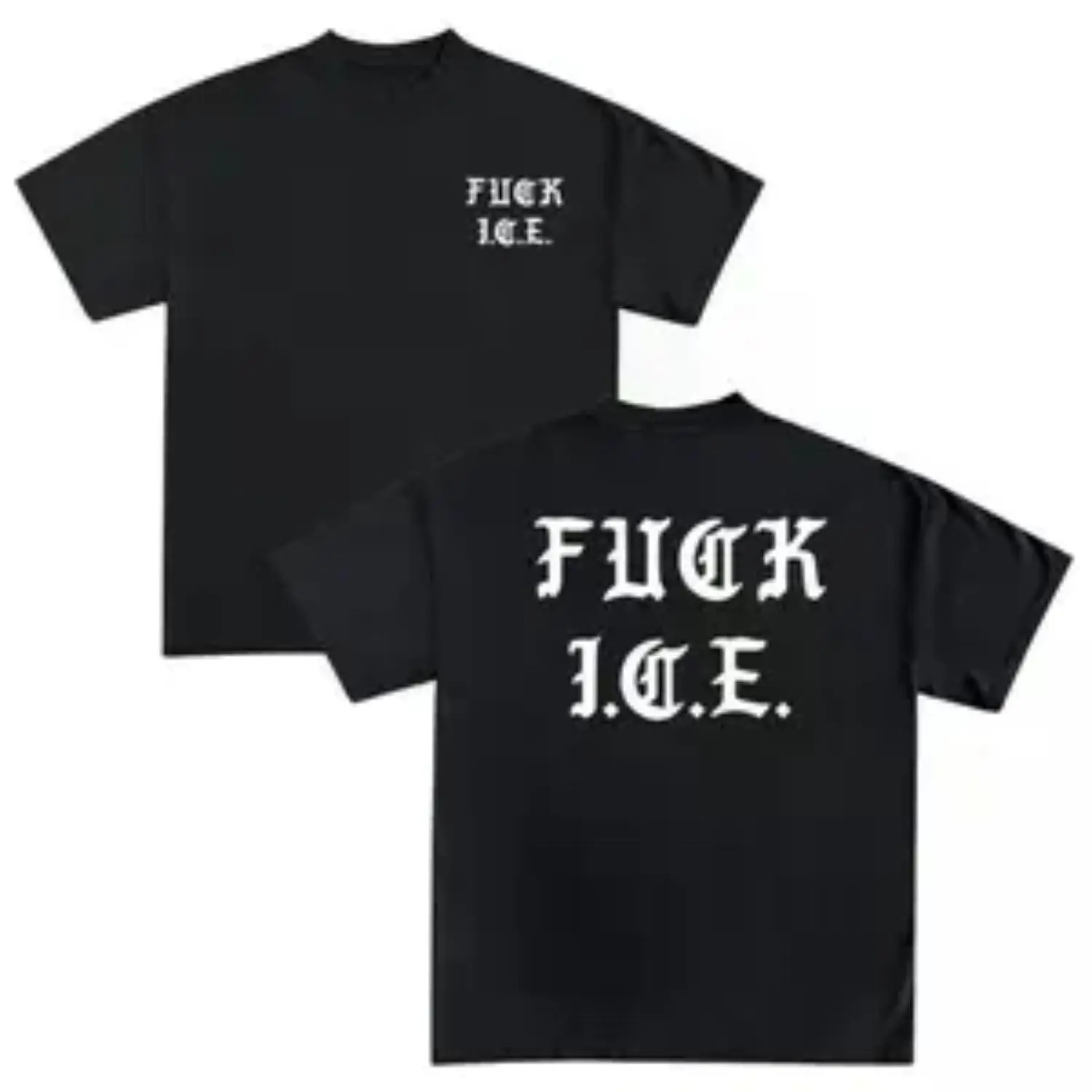 Vintage Old English T-Shirt - Funny Political Statement, Pro-Immigration Tee, Anti-ICE & Anti-Trump Social Justice Shirt