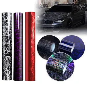Forged Carbon Fiber Vinyl Wraps 1ft x 5ft for DIY Use - High Gloss Self-Adhesive Stickers for Auto Interior & Exterior