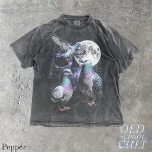 Three Pigeon Retro Graphic T-shirt Comfort Colors, Vintage Pigeon Moon Tshirt, Bird Watching Lovers, Funny Brid Tee, Silly Gift