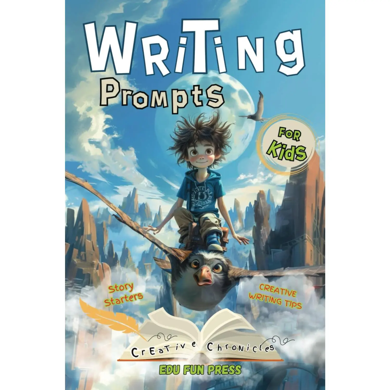 WRITING PROMPTS FOR KIDS: Creative Chronicles: An Adventurous + Exciting Workbook Filled With Story Starters + Creative Writing Tips