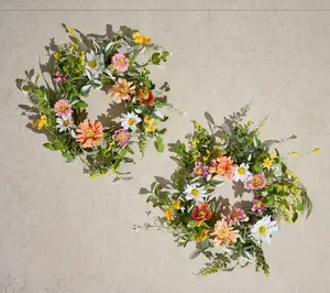 Set of 2 Everything's Coming Up Daisy Mini Wreaths by Valerie