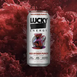 Lucky Energy - Red Ryder Punch - Sugar Free Energy Drink Beverage - 12-Pack