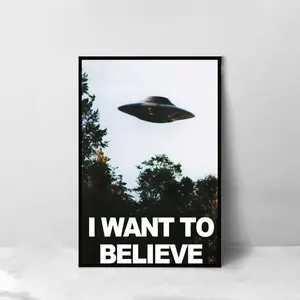 I Want to Believe Poster - High Quality Art Print - Room Decoration - Art Poster For Gift