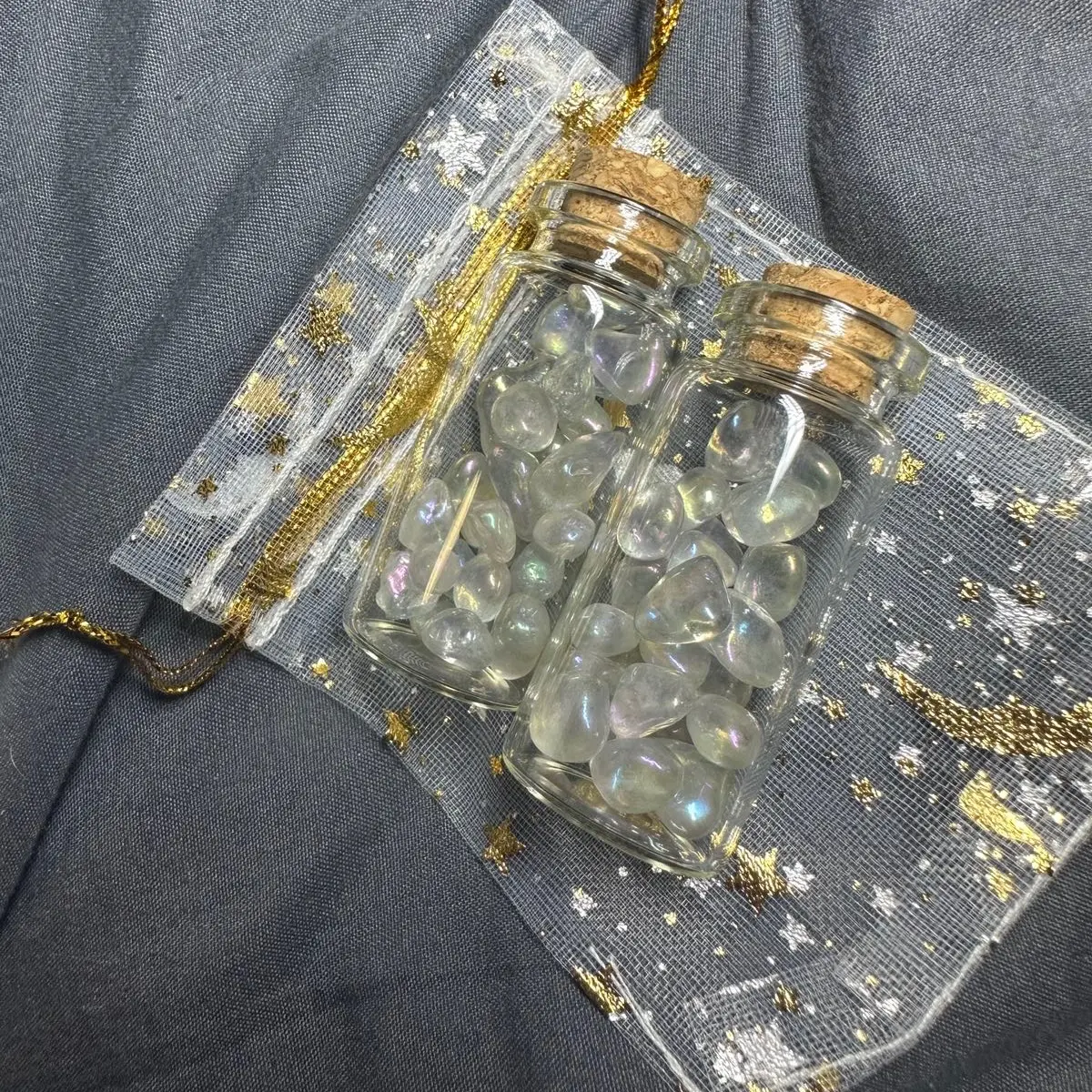Angel Aura Clear Quartz Crystal Bottle