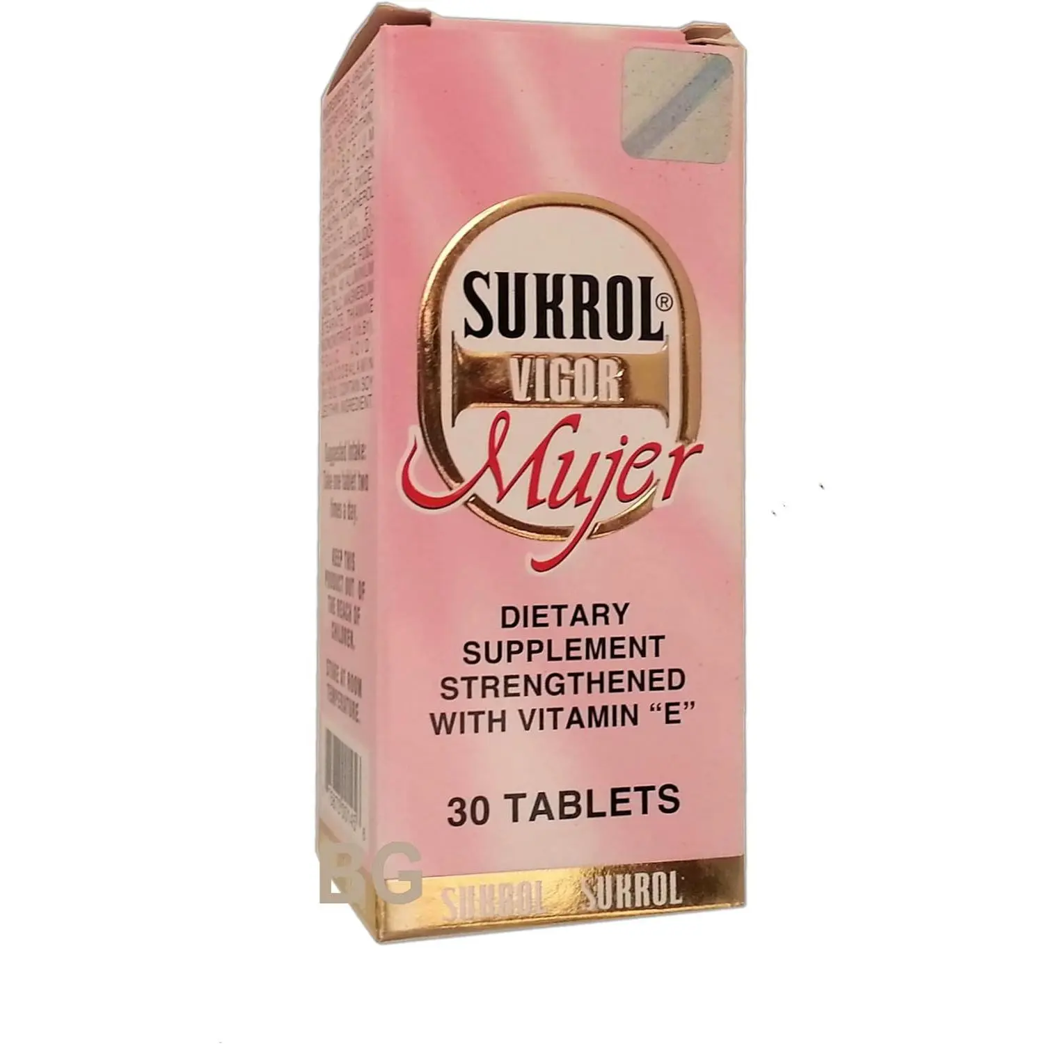 Sukrol Vigor Mujer Dietary Supplement With Vitamin E 30 Tablets. Antioxidant Complex