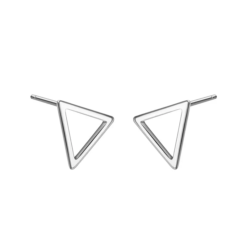 Sterling Silver Triangle Minimalist Earring
