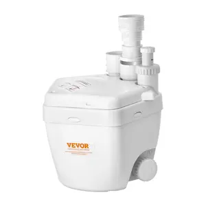 【Spotlight Day】VEVOR Utility Sink Pump, 1 HP, 2200 GPH Under Sink Pump with 3 Water Inlets 1 Outlet, 36 ft Max Lift, Cast Aluminum Motor, Macerating Toilet System, for Sink Shower Wash Bin Urinal Kitchen Basement