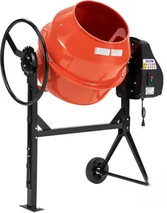 AMERLIFE 4.9 Cu.Ft. Electric Cement Mixer,550W/375W Portable Concrete Mixing Machine with 140L Drum, 110V Motor, 30RPM Rotation for Mortar, Stucco, and Feed