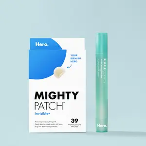 Hero Mighty Patch Invisible+ Pimple Patch, Pimple Correct Pen Bundle