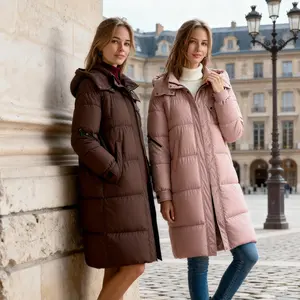 2026 Women's Cute Elegant Commute Thickened Warm Puffer Jacket, Knee-Length Versatile for Daily Casual Wear #CommuteOutfit