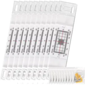 Crack Monitor with 2 Pre-Set Pegs, Tell-Tale Wall Deformation Measurement & Recording Tool, 10PCS
