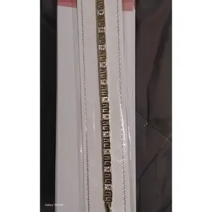 Bracelet 7" Medusa style with crystal beads Gold Plated 14k High Quality