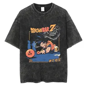 Goku Pool Vintage Anime T-Shirt – Retro Japanese Manga Graphic Tee, Casual Streetwear Oversized Cotton Top, Anime Gamer Gift, Cool Cartoon Graphic Shirt