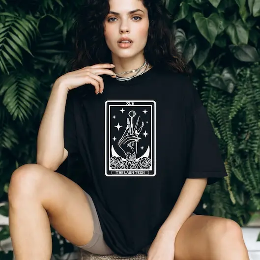 [SALE UP TO 40%] Lash Tech Tarot Card Shirt: Lash Artist Gift UNISEX T_SHIRT,  TOP TRENDING T_SHIRT