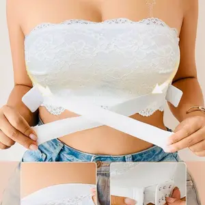 Plus Size Lace Patchwork Wireless Camisole Bra