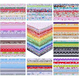 100 Pcs 8 x 8 Inch Cotton Squares No Repeat Floral Patchwork Pre Cut Quilting Fabrics Bundles Flower Sewing Fabrics Multi Color Floral Square Patchwork for DIY Craft Sewing Cloth