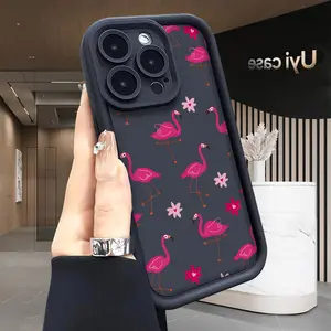 Pink Flamingo Pattern Phone case iPhone 17 Air 16 16e 15 14 13 12 11 Pro Max Plus X XS for Shockproof Silicone TPU Bumper Drop Protection Soft Cover Holiday gifts