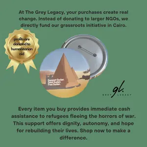 Support Sudan Pyramids Pin | Activist Badge for Awareness Custom Pin Buttons