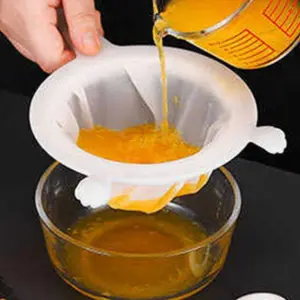 1pcs Soy Milk Filter Sieve, Fine Mesh Chinois Strainer for Home Brewing, Advanced Kitchen Sieve for Wine, Tea, Soy Milk, Baking, Easy Clean, Multi-Functional Food Filter Tool