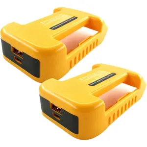 USB Charger Adapter for Dewat 20V Battery/for Milwaukee 18V Battery/for Makita 18V Battery with USB Charger & Type-C,for Dewat 20v battery charger,for phone, work,outdoor(Batteries not included)