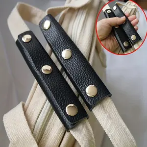 2pcs PU Leather Handle Protector, Shoulder Strap Damage Guard, Anti-Chafing, Ideal for Backpacks, Perfect Bag Accessory