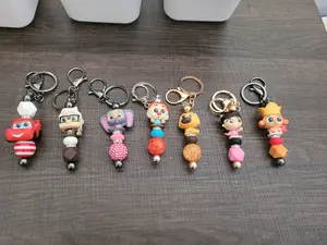 Cartoon Beaded Keychain