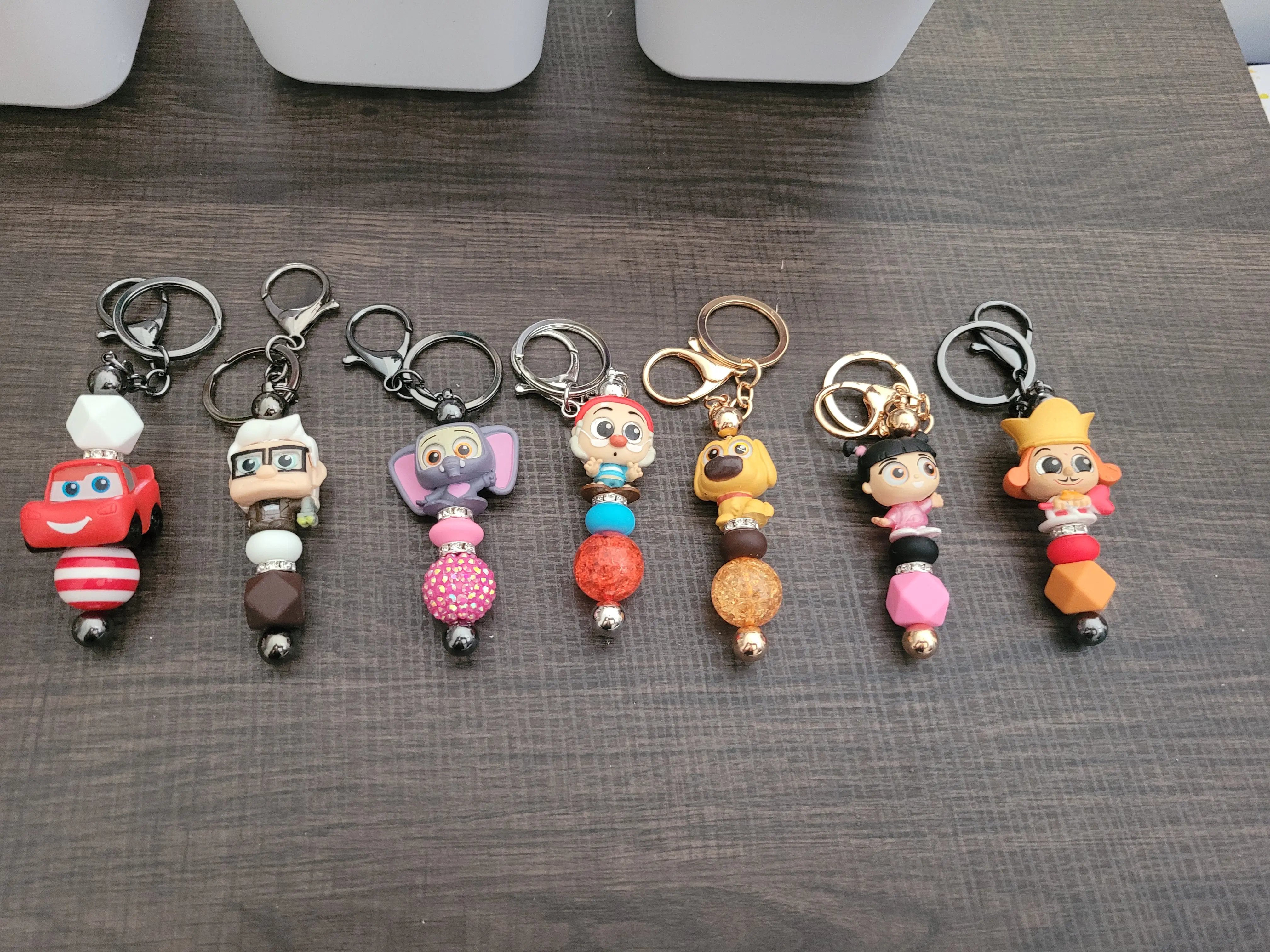 Cartoon Beaded Keychain