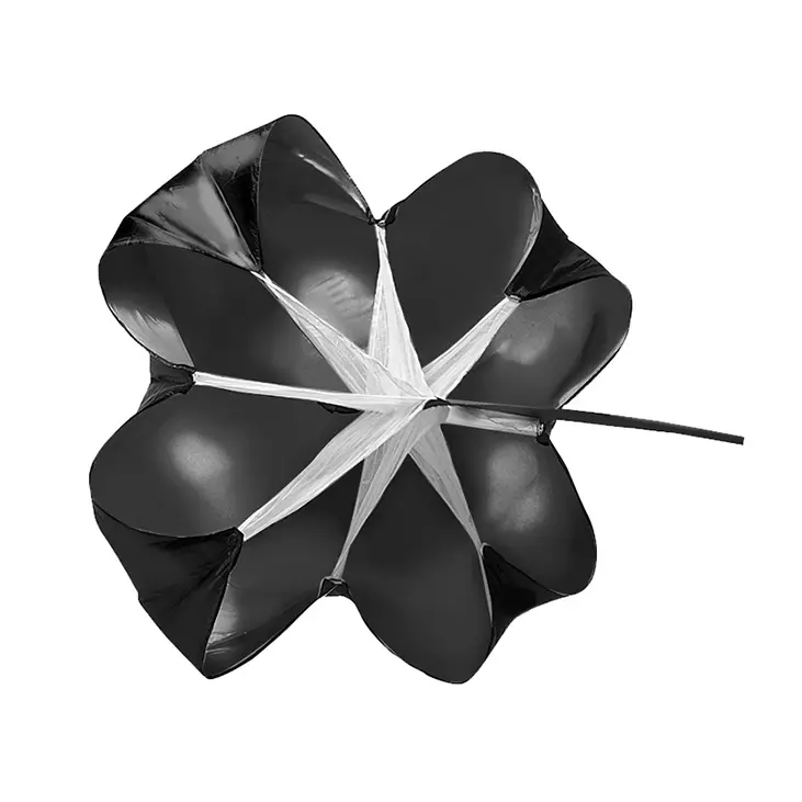 Yokoma Black 56in x 56in Resistance Strength Training Umbrella, Fitness Equipment for Football Running Explosive Power & Track and Field Core Strength