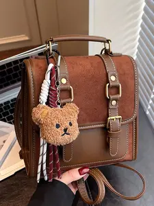 Fashionable and trendy frosted women's backpack, a, casual and versatile mini travel backpack, Cute Stylish Daypacks, paired with exquisite pendants, suitable for daily wear, commuting, dating, shopping and other scenarios